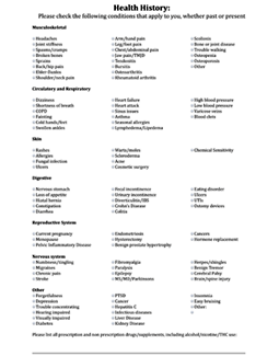 adult intake form